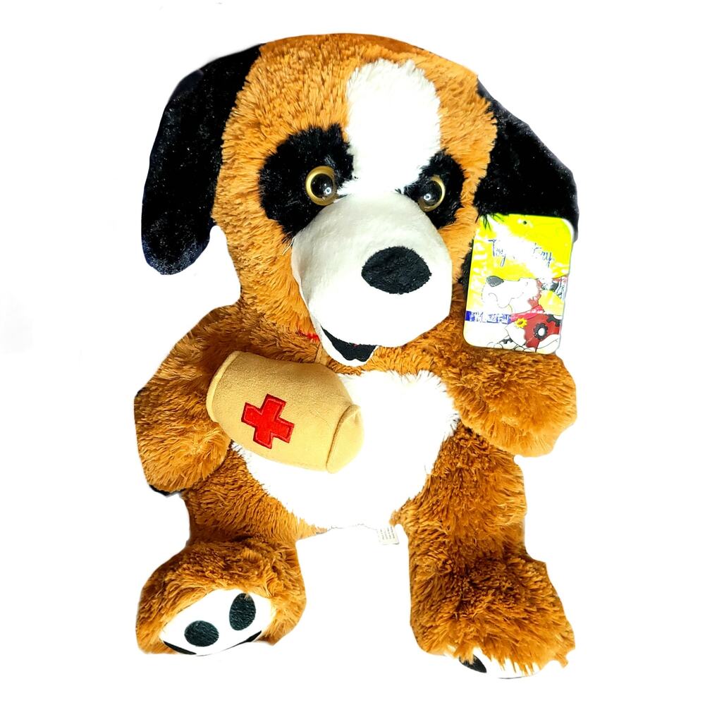 2013 Toy Factory St Bernard Stuffed Animal 18” Large Plush Dog